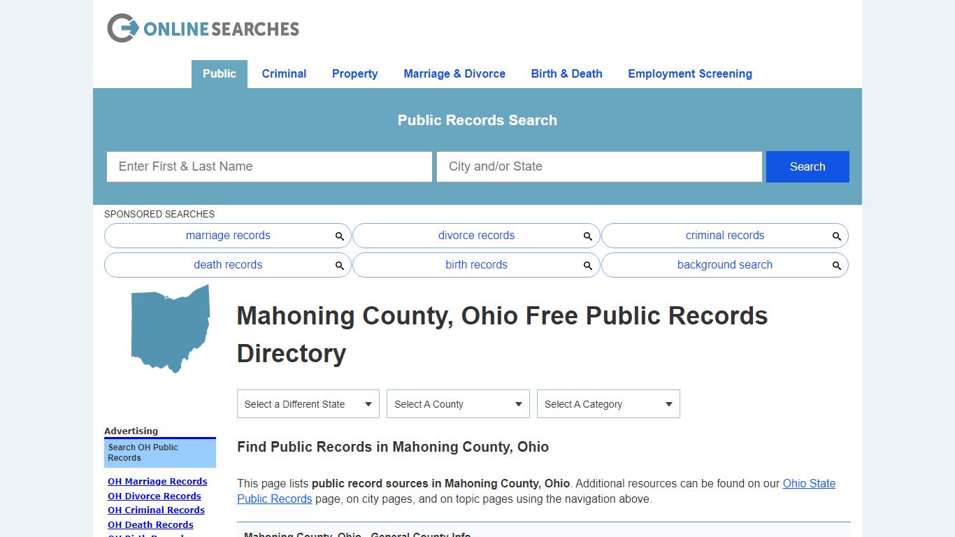 Mahoning County, Ohio Public Records Directory